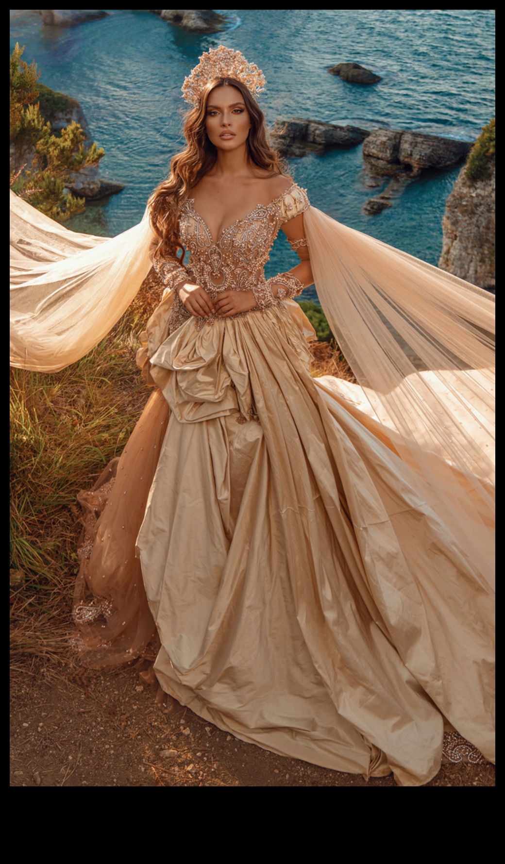 Gilded Glam: rochie de mireasa vintage eleganta